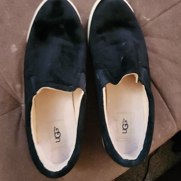 Ugg Women's Fierce Suede Slip On Loafer - Black - Women's Size 10 - Picture 6 of 7